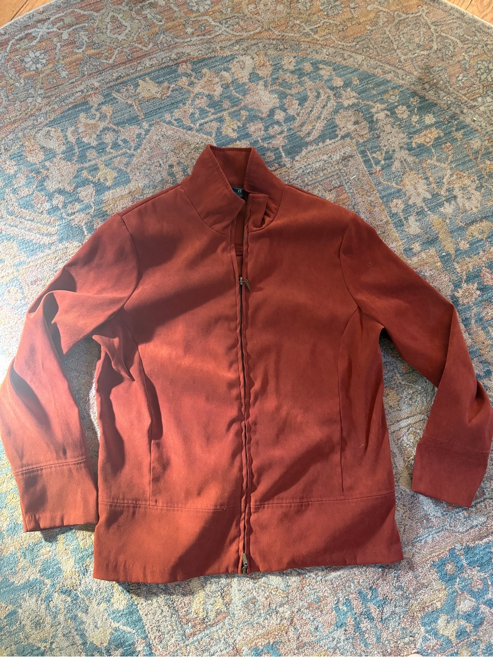 Vintage Notations Rust Bomber Jacket